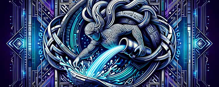 Aquarian Techno Tapestry Zodiac